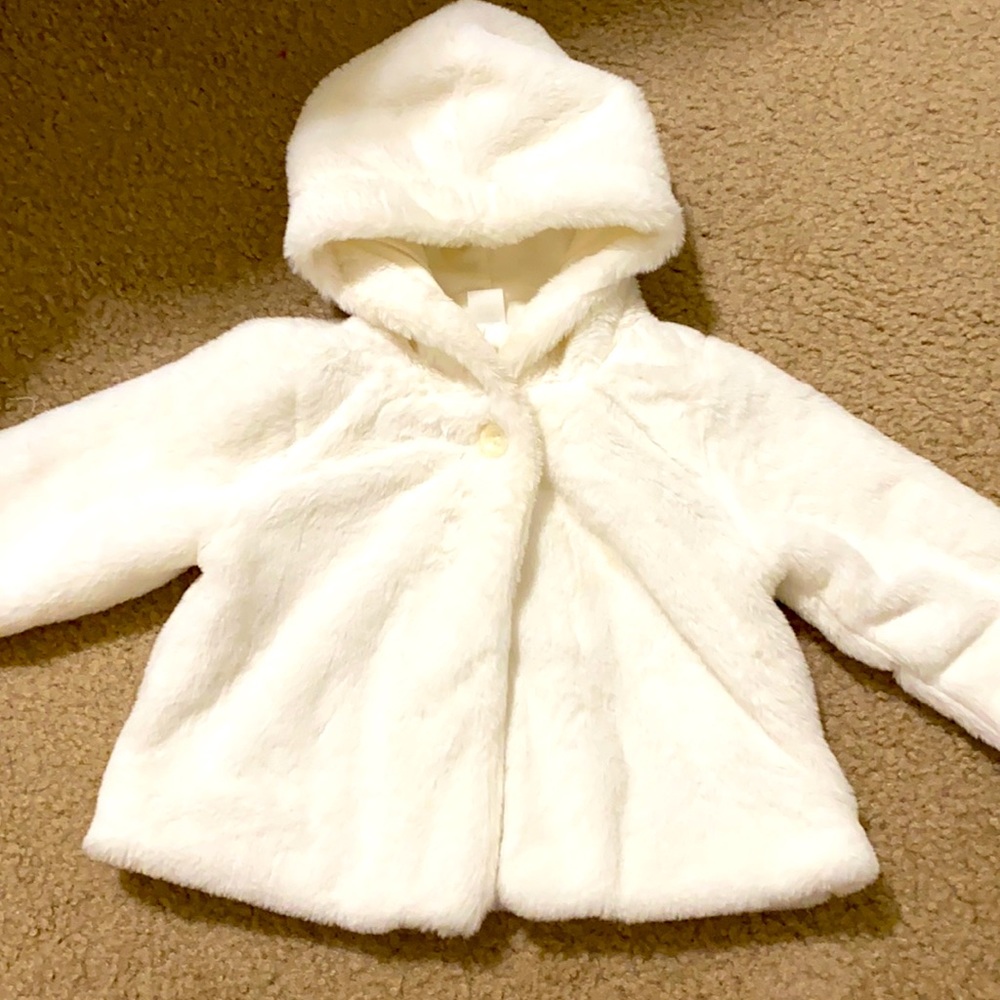 Old navy faux fur baby coat